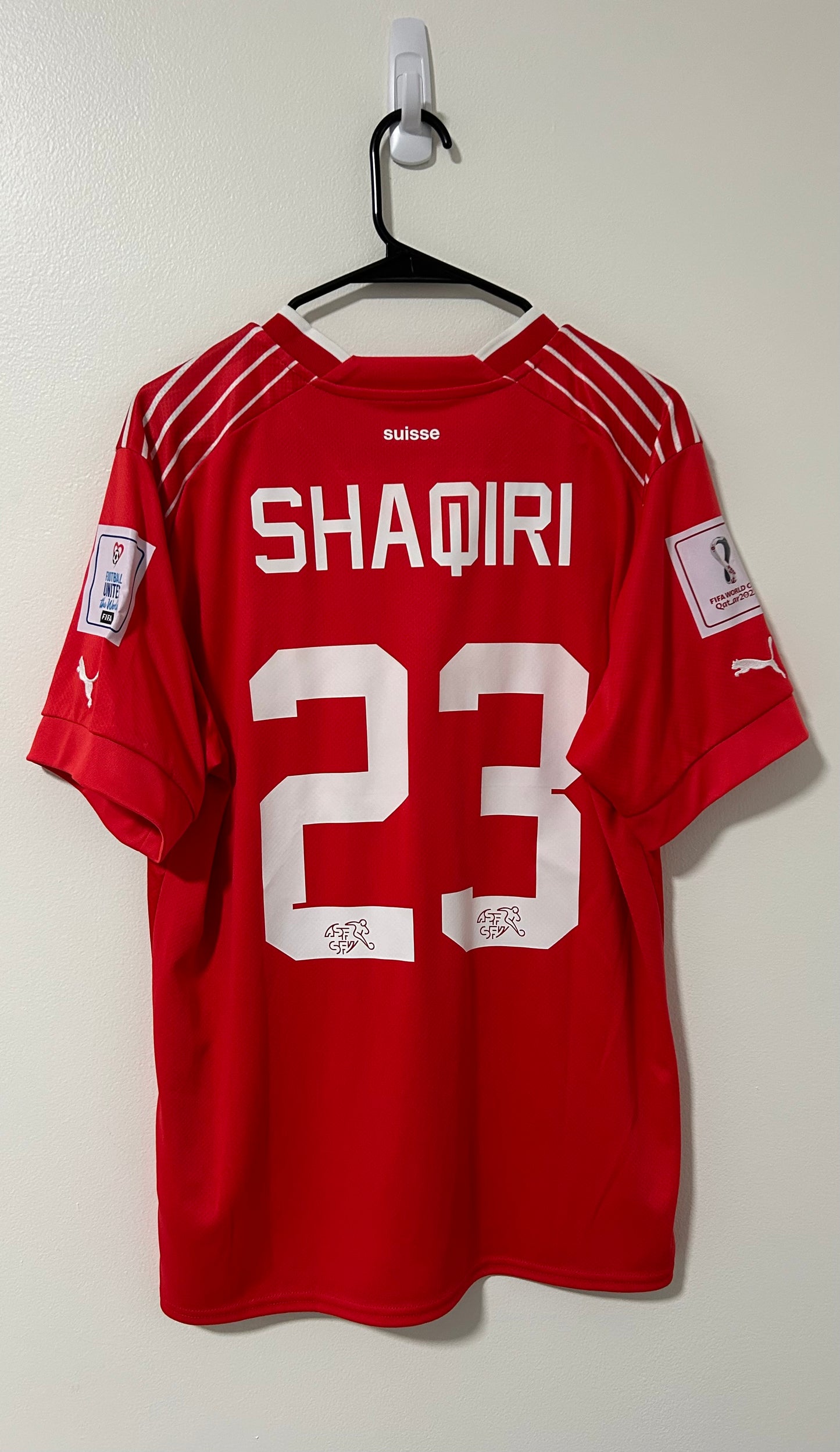 Switzerland Home FIFA World Cup Qatar 2022 Shaqiri #23