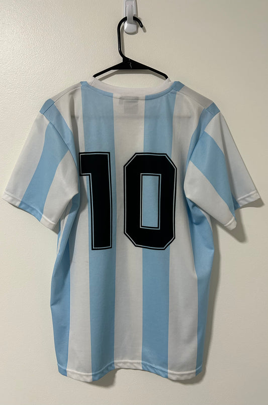 Argentina Home Retro FIFA World Cup Mexico 1986 #10