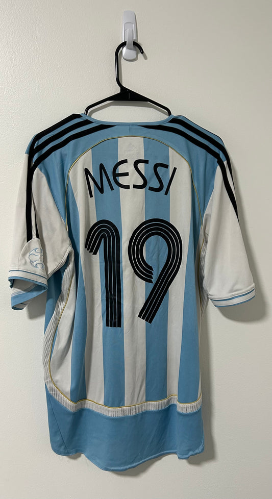 Argentina Home FIFA World Cup Germany 2006 Messi #19