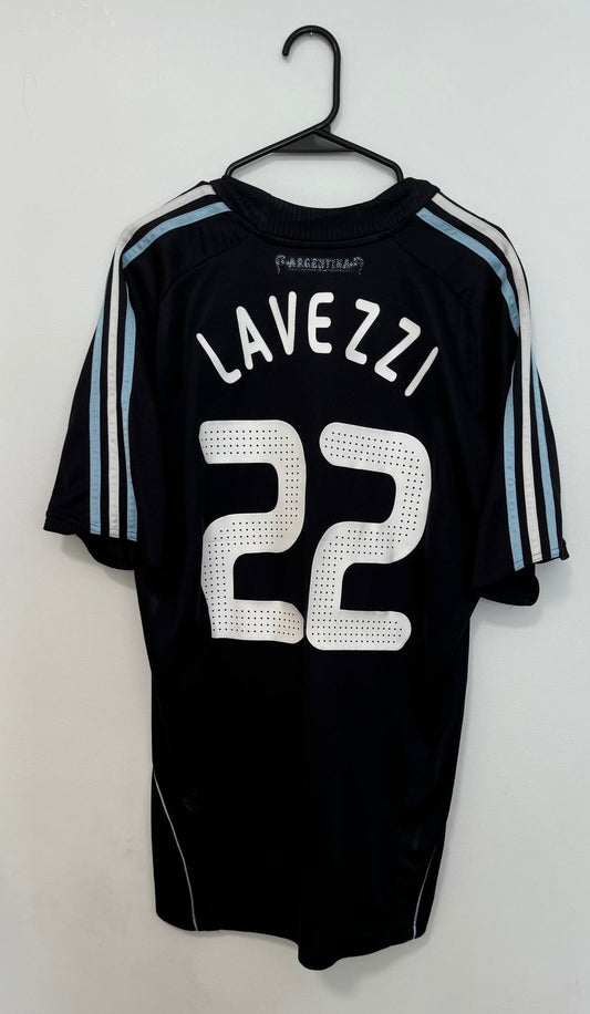 Argentina Away South Africa 2010 FIFA World Cup qualification Lavezzi #22