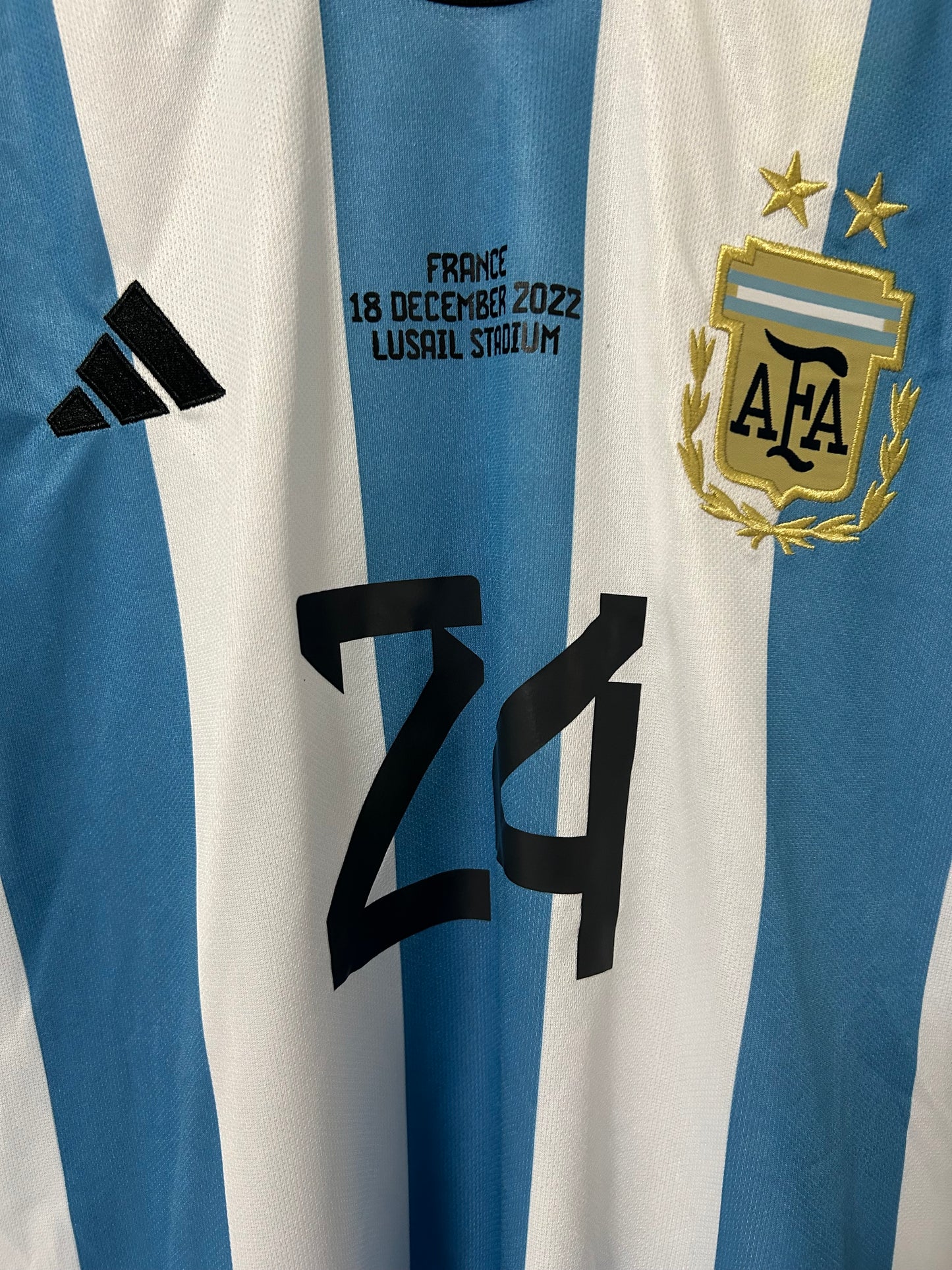 Argentina Home FIFA World Cup Qatar 2022 Enzo Fernández #24