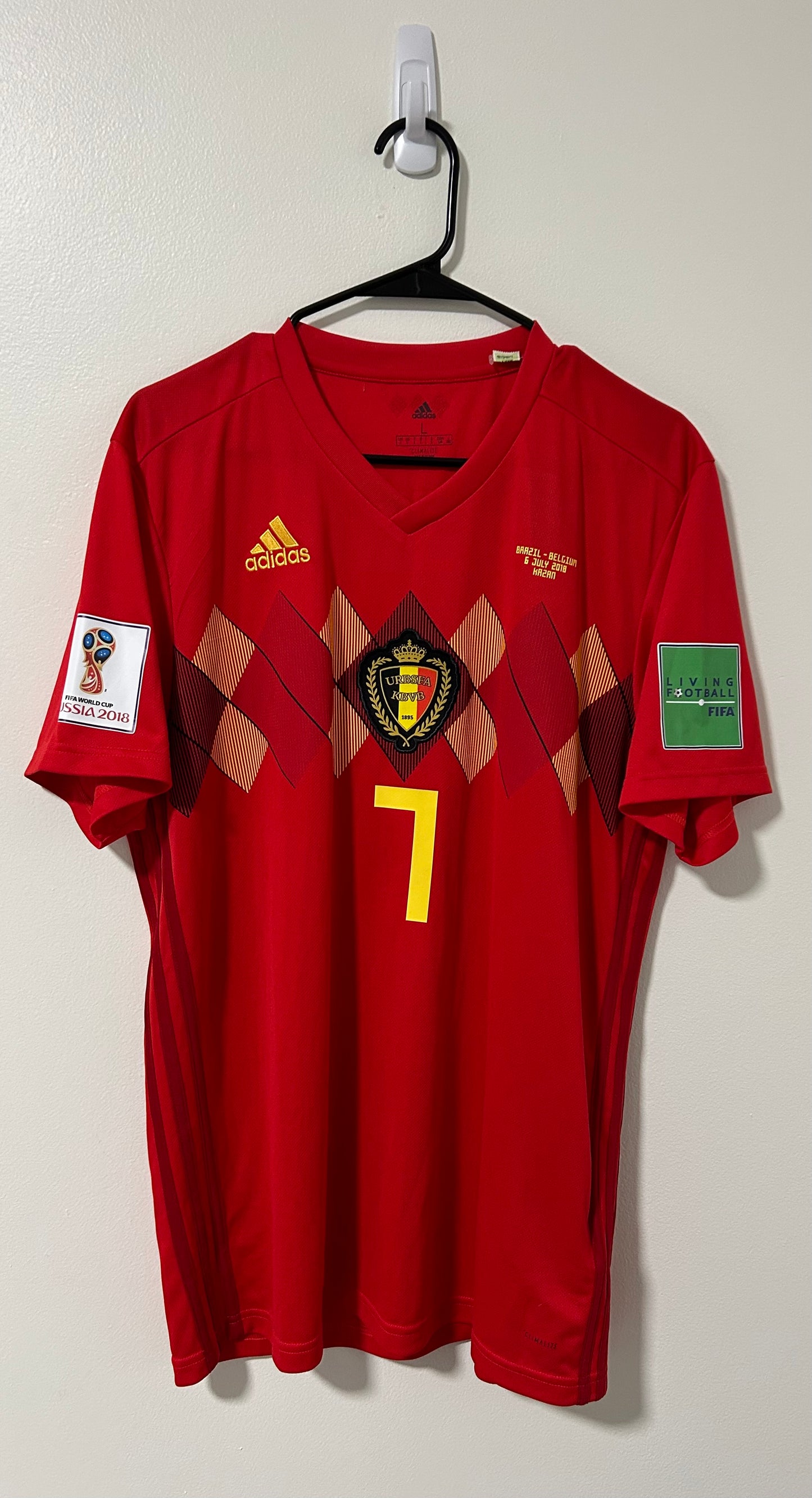 Belgium Home FIFA World Cup Russia 2018 De Bruyne #7