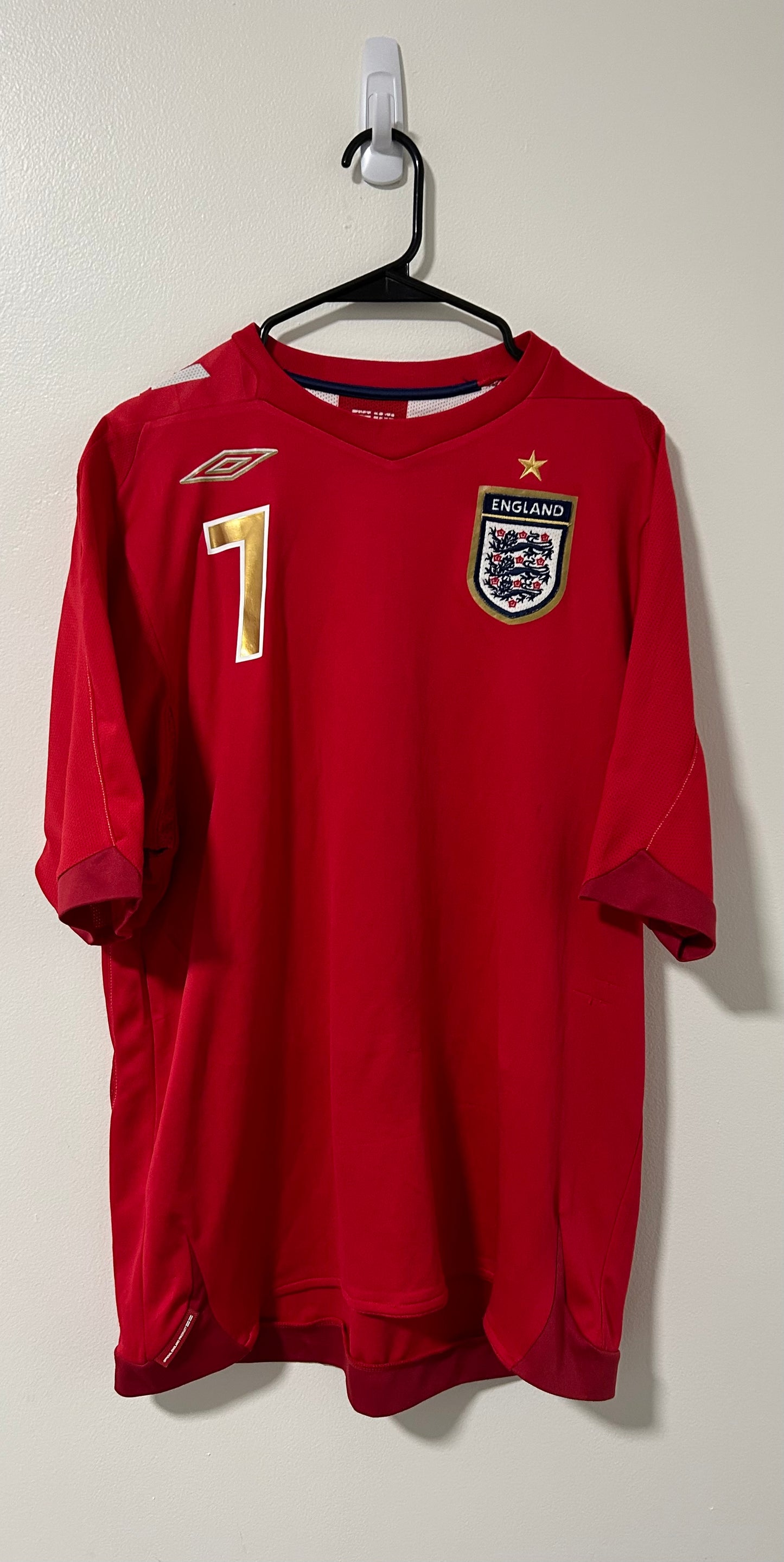 England Away FIFA World Cup Germany 2006 Beckham #7