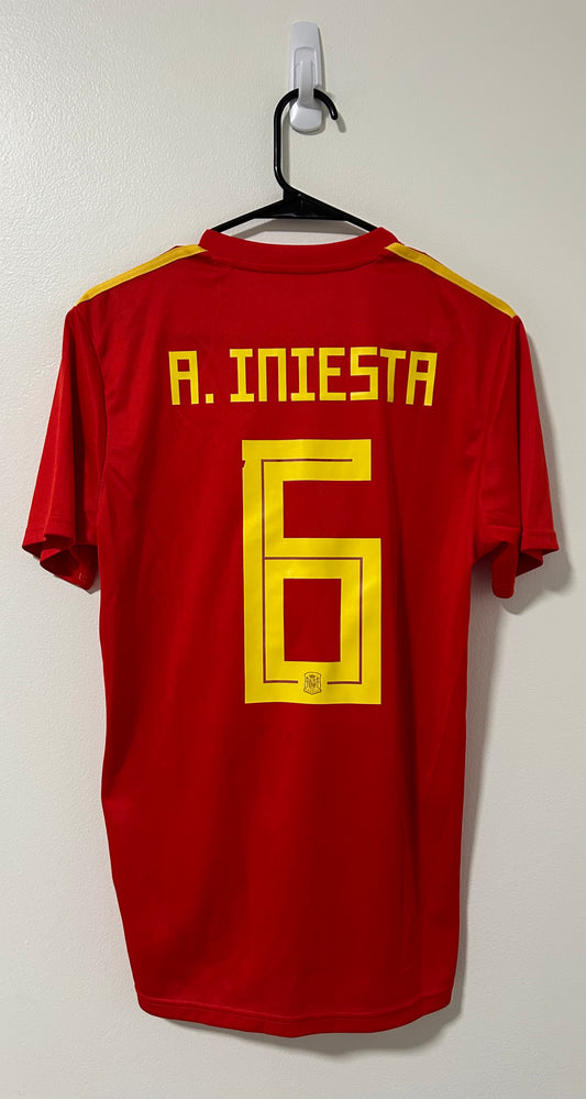 Spain Home FIFA World Cup Russia 2018 Iniesta #6