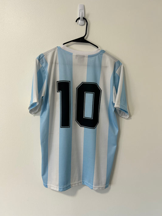 Argentina Home Retro FIFA World Cup Mexico 1986 #10