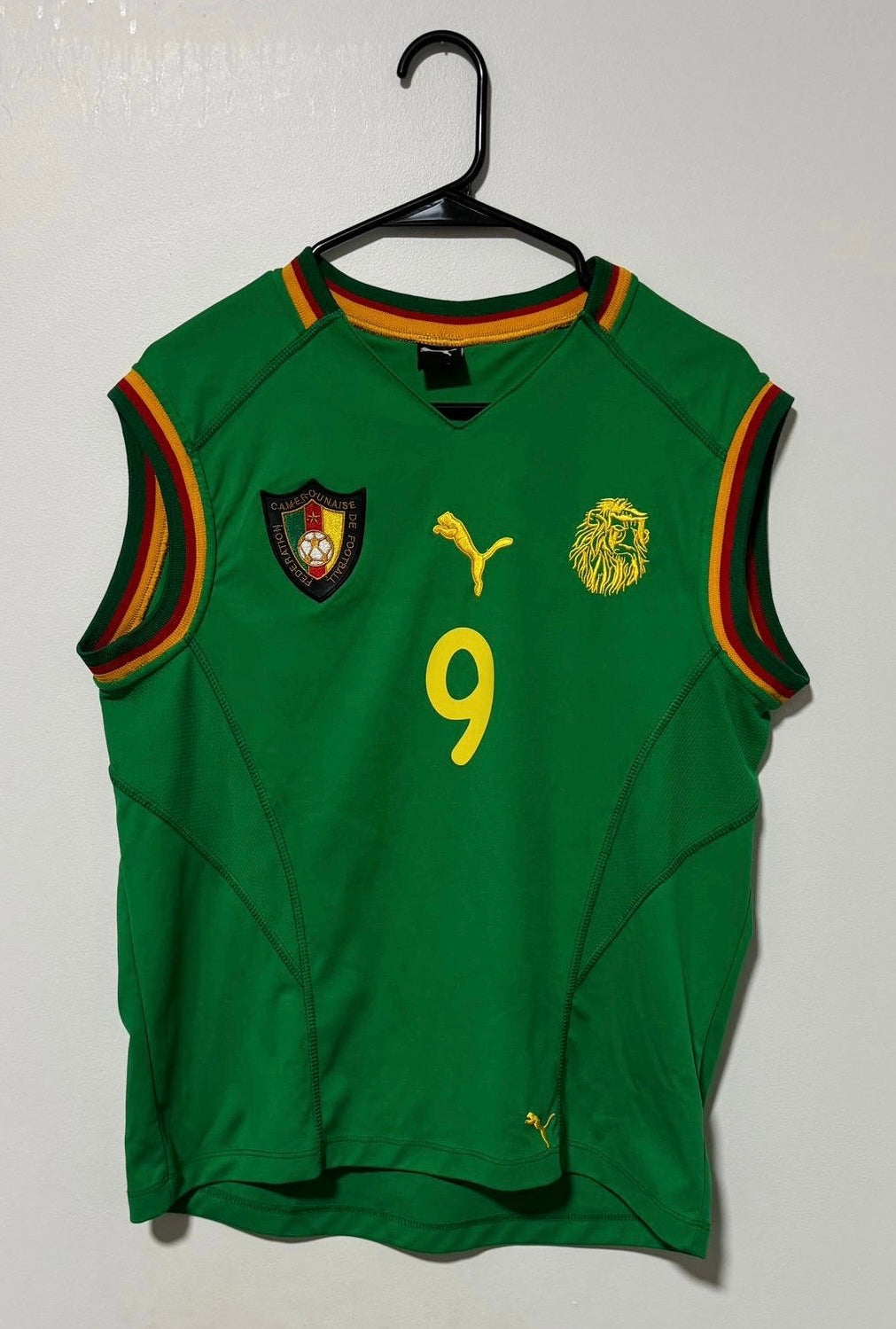 Cameroon Home 2002 Sleeveless Eto’o #9