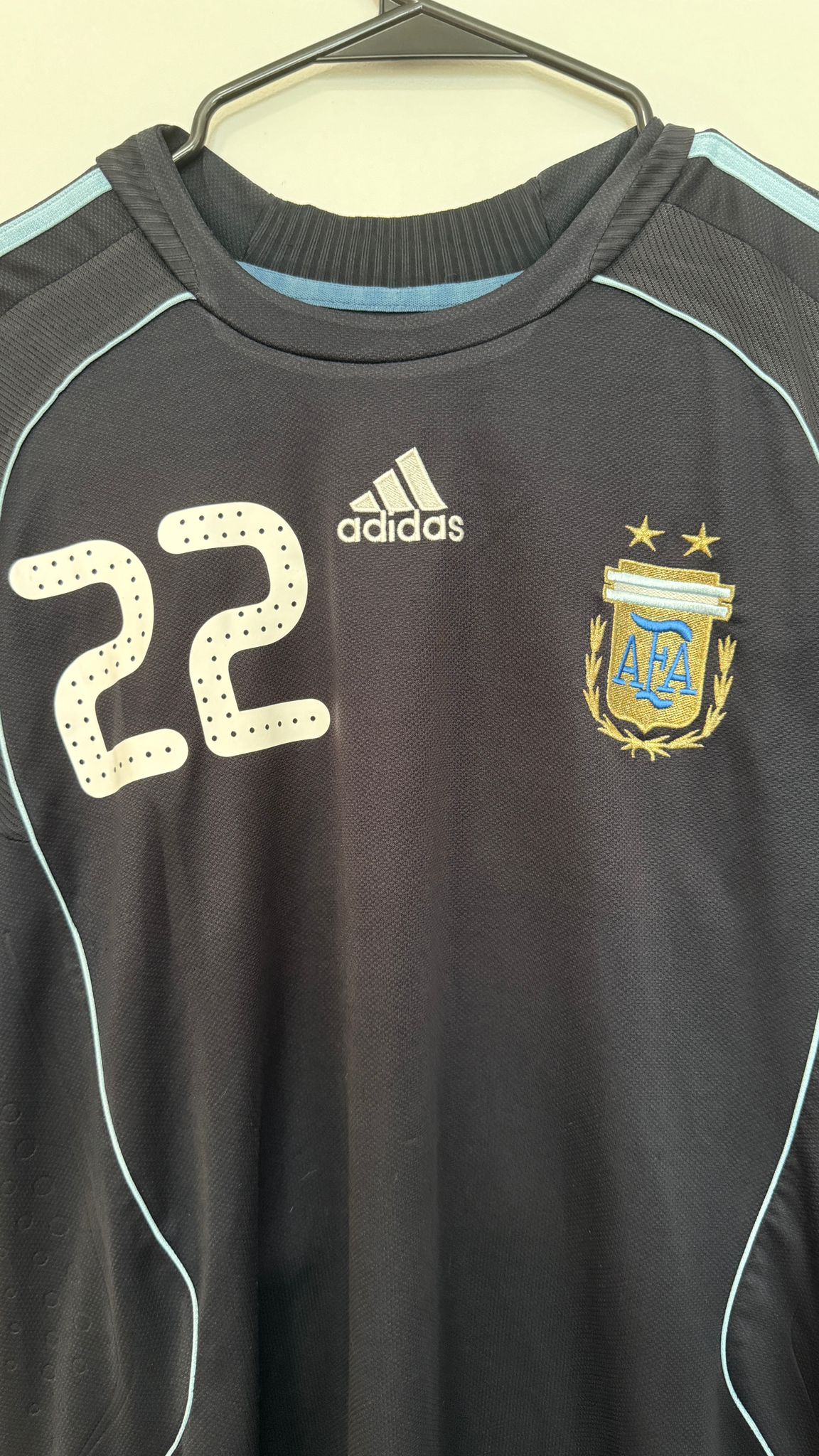 Argentina Away South Africa 2010 FIFA World Cup qualification Lavezzi #22