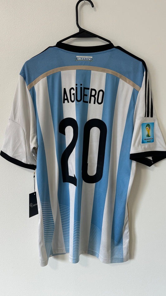 Argentina Home FIFA World Cup Brazil 2014 Agüero #20