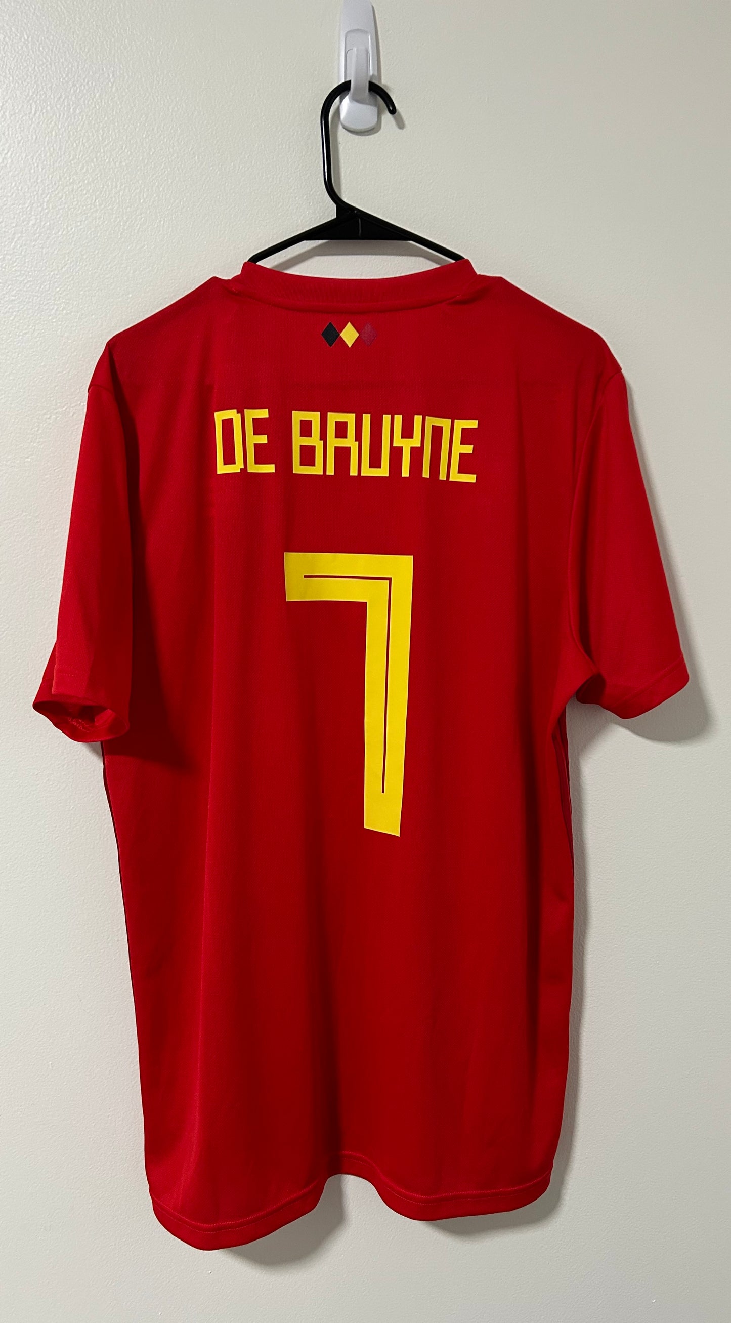 Belgium Home FIFA World Cup Russia 2018 De Bruyne #7