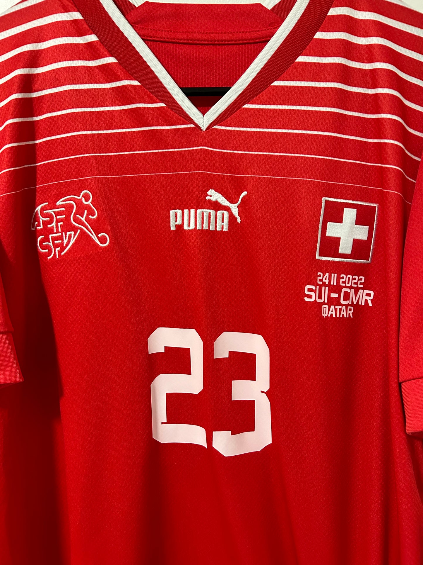 Switzerland Home FIFA World Cup Qatar 2022 Shaqiri #23