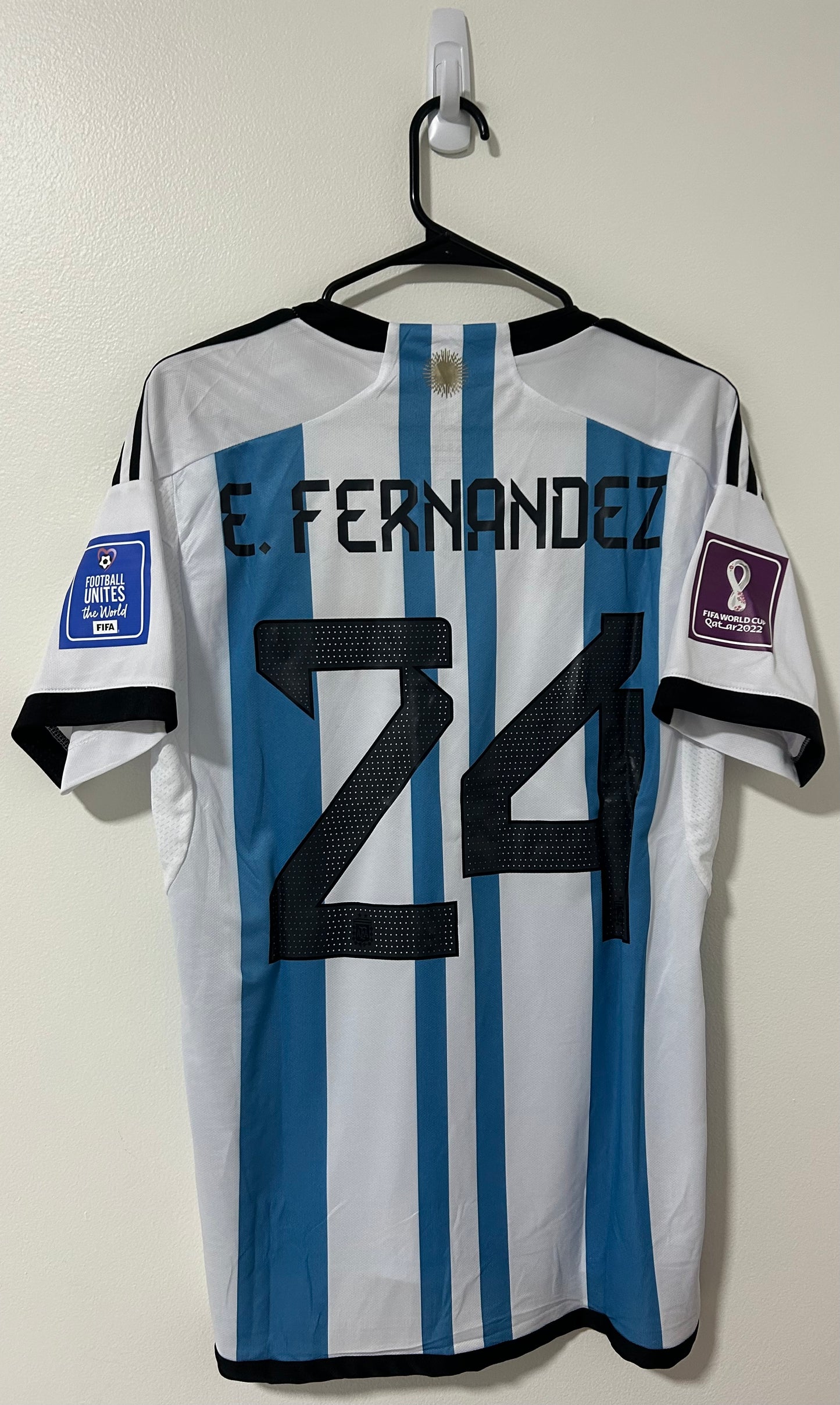 Argentina Home FIFA World Cup Qatar 2022 Enzo Fernández #24