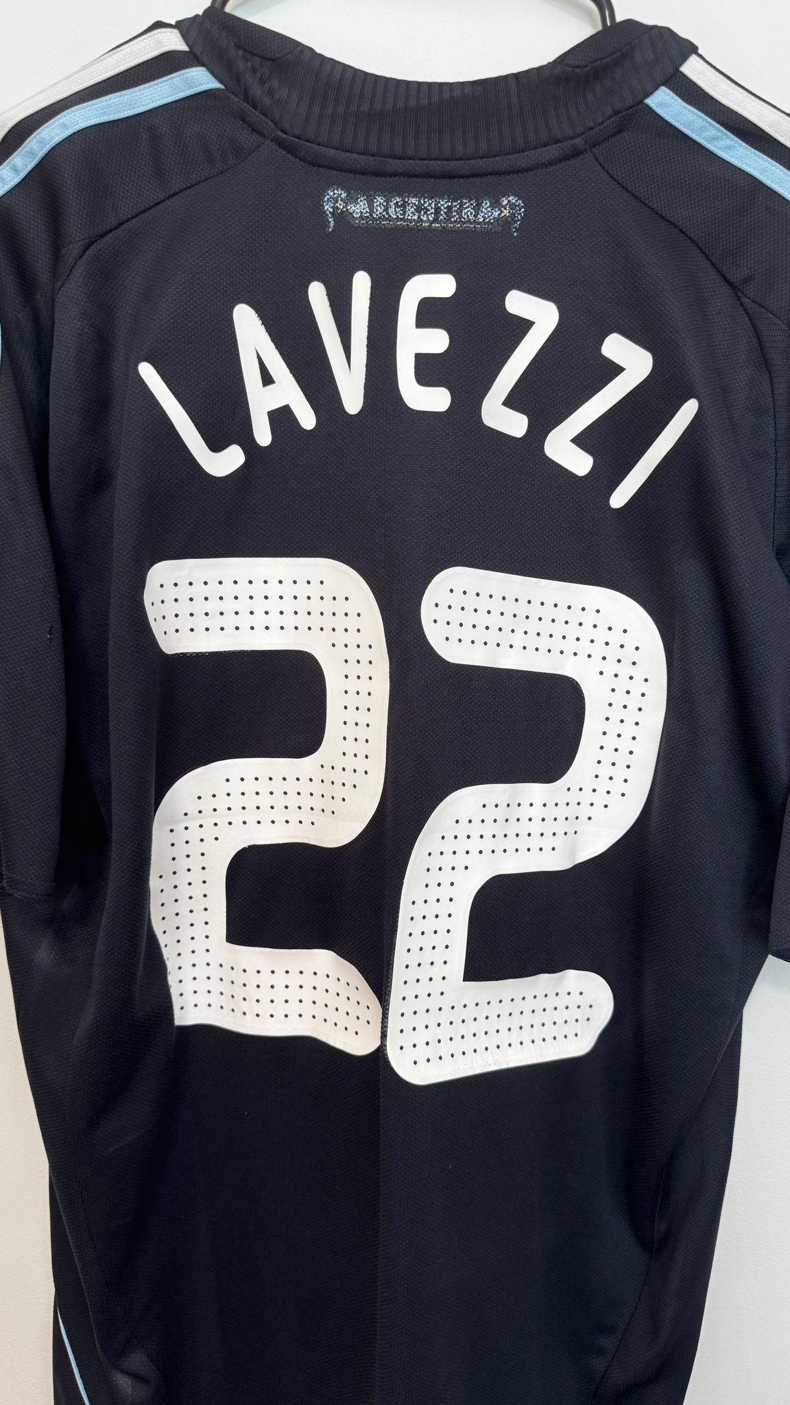 Argentina Away South Africa 2010 FIFA World Cup qualification Lavezzi #22