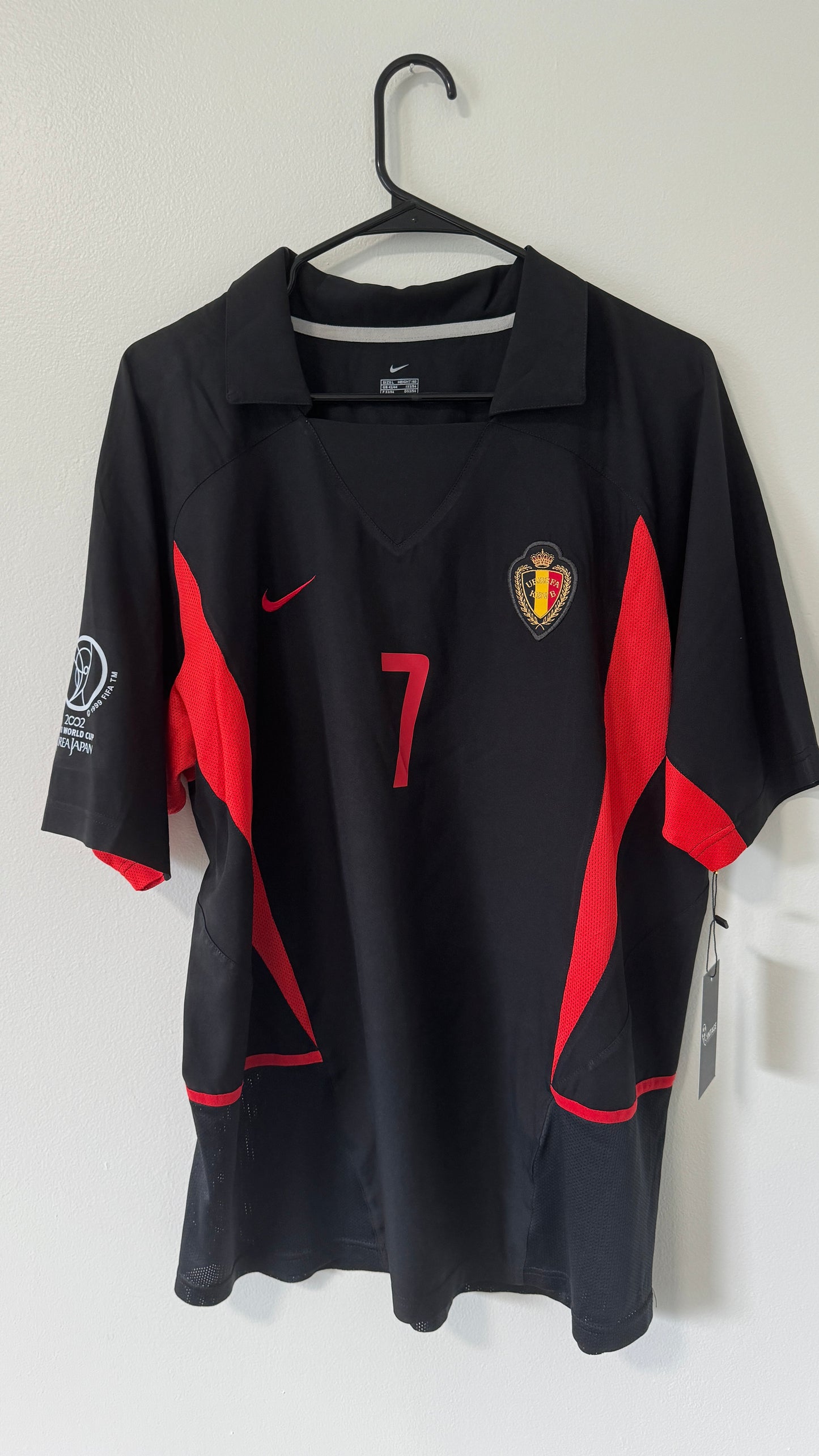 Belgium Away FIFA World Cup Korea-Japan 2002 Wilmots #7