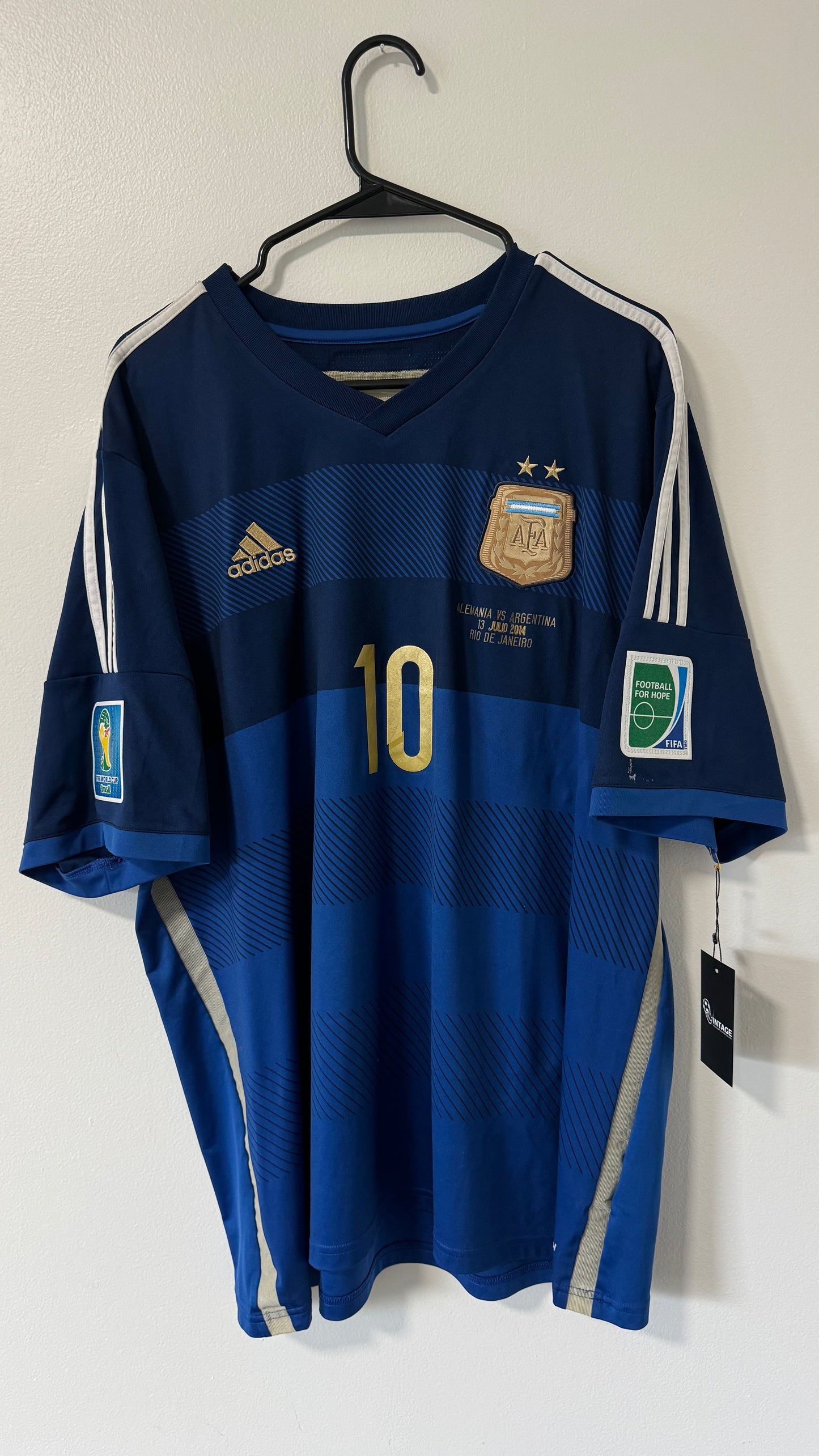 Argentina Away FIFA World Cup Brazil 2014 Messi #10