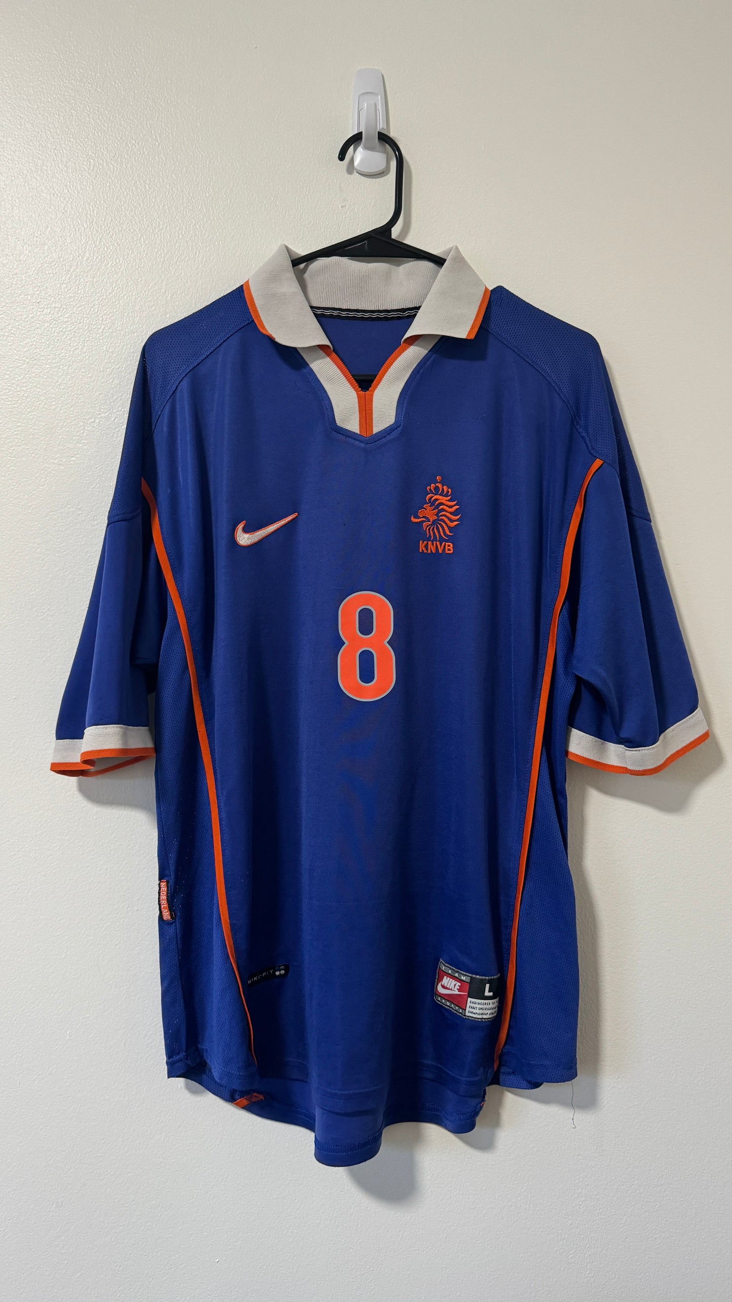 Netherlands Away FIFA World Cup France 1998 Bergkamp #8