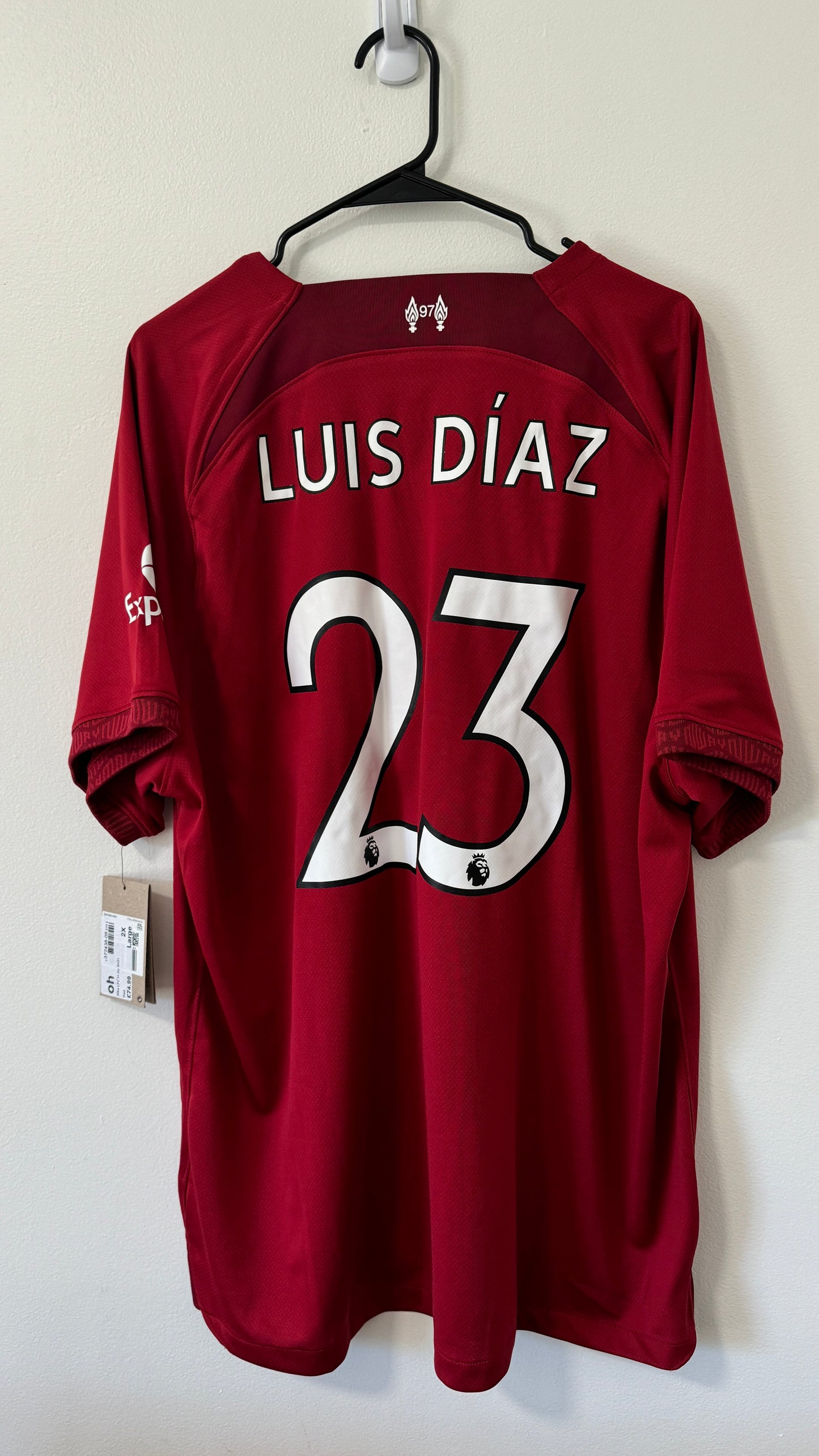 Liverpool Home 2022/23 Luis Díaz #23