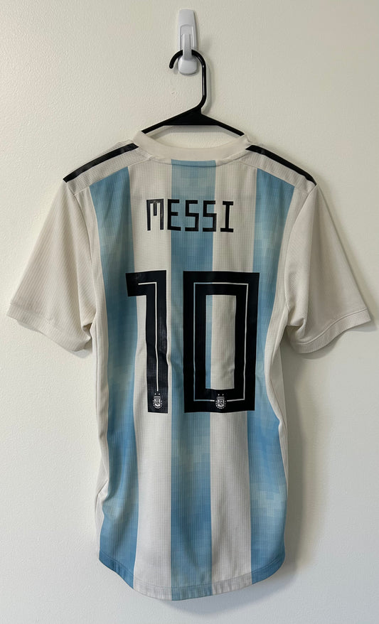 Argentina Home Player Version FIFA World Cup Russia 2018 Messi #10