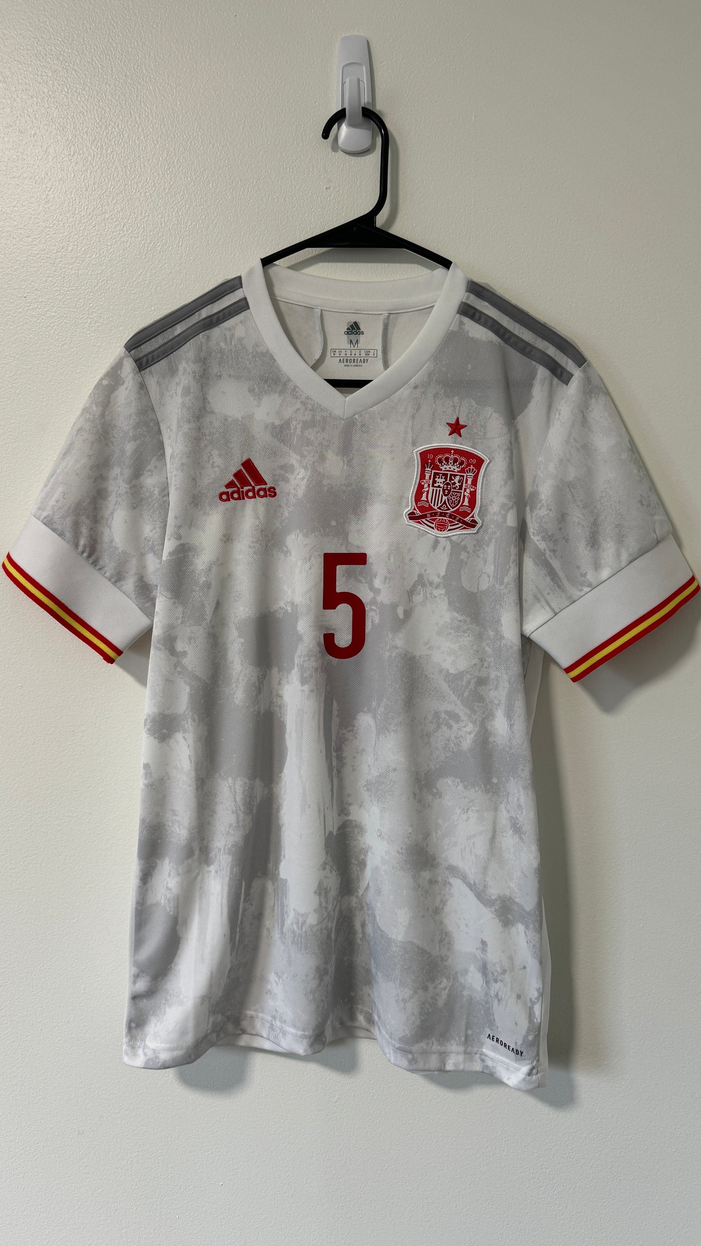 Spain Away Euro 2020 Sergio Busquets #5